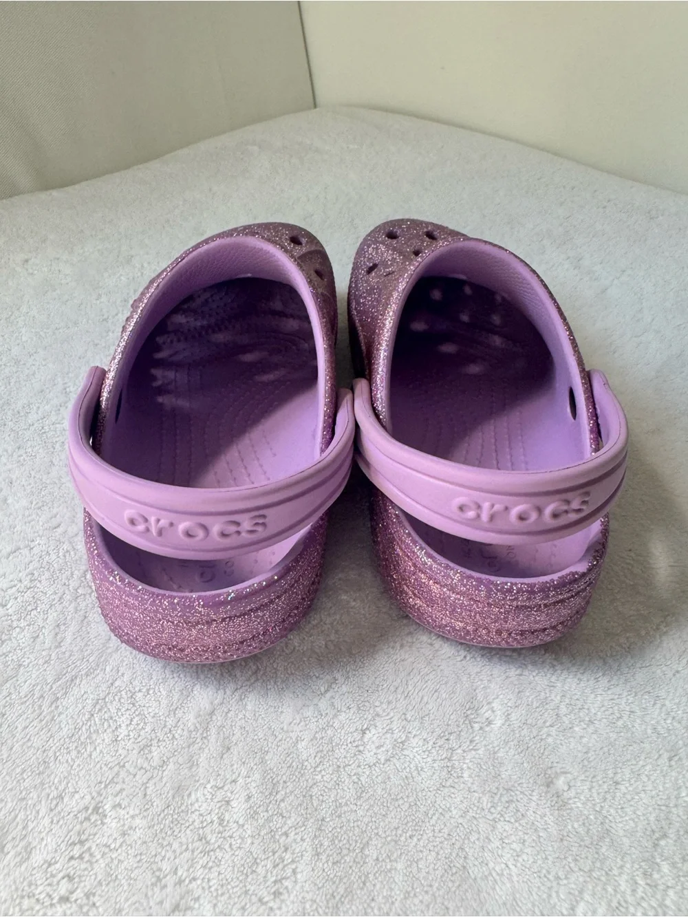 Crocs Kids' Classic Glitter Clog - Purple C12